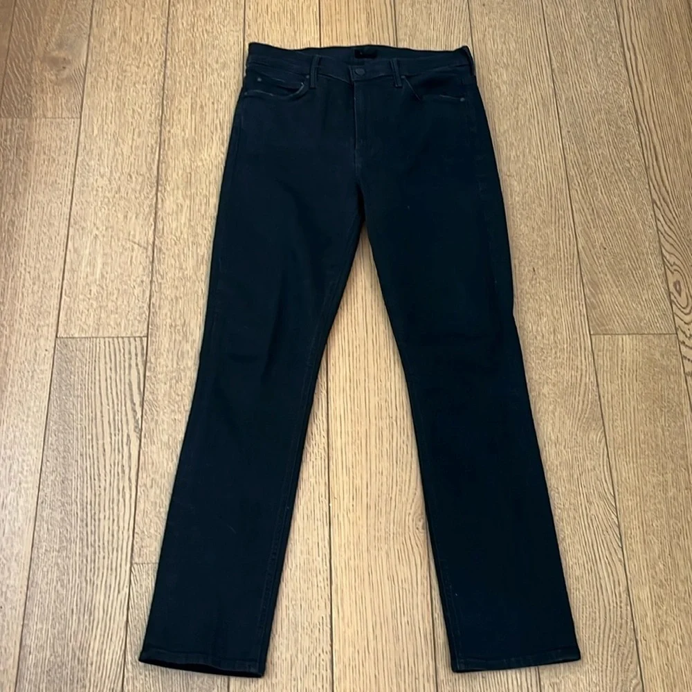 MOTHER The Mid Rise Dazzler Ankle Jeans Not Guilty Black Size 30